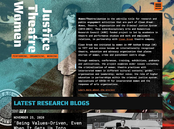 Screenshot showing the homepage of the WTJ site.